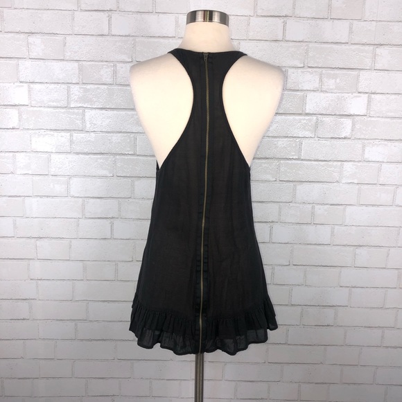 Free People Metallic Beaded Tunic Ruffle Top Y2563 - Picture 6 of 8